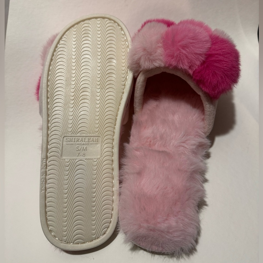 SHIRALEAH- SZ Small/medium 7-8 CARINA Slippers Hot Pink and Light Pinks - Picture 3 of 8